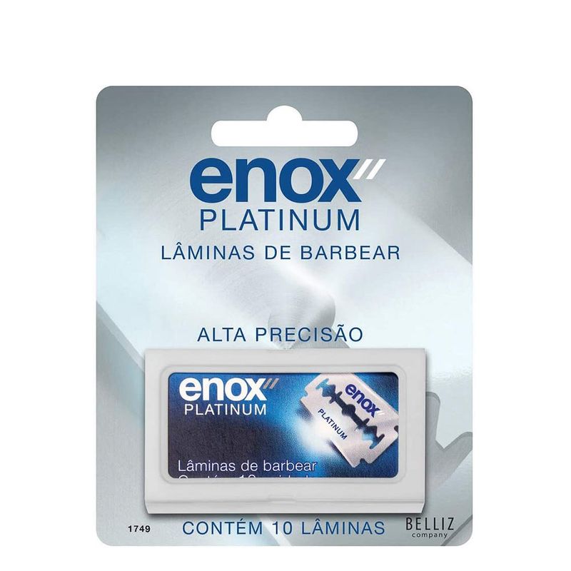 Laminas-De-Barbear-Alta-Precisao-Platinum-Enox-10-Unidades