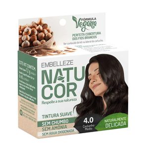 Coloração Natucor 4.0 Castanho Médio Naturalmente Delicada Embelleze