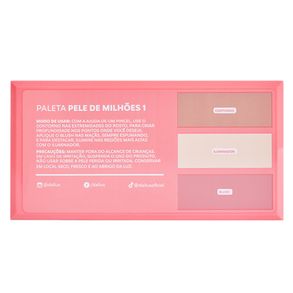 Paleta Contorno & Iluminador & Blush Pele De Milhões 1 Dailus 9g