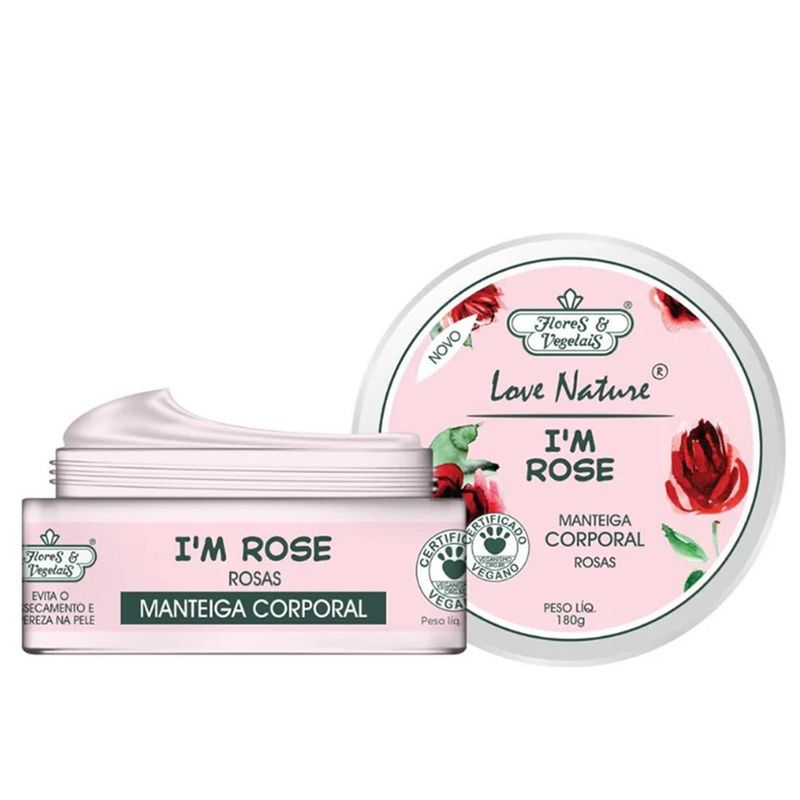 Manteiga-Corporal-Love-Nature-I’M-Rose-Flores---Vegetais-180g