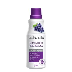 Removedor De Esmaltes Zero Acetona Aroma De Uva Beira Alta 90ml