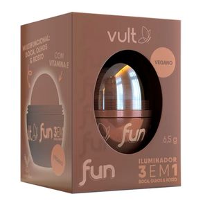 Iluminador 3 Em 1 Fun Dourado Radiante Vult 6,5g