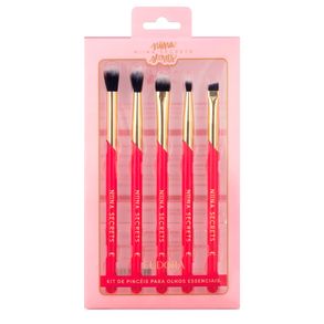 Kit De Pincéis Para Olhos Essenciais Niina Secrets By Eudora 5 Unidades
