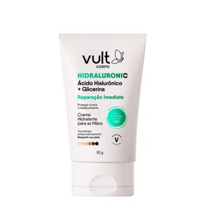 Creme Hidratante Para Mãos Hidraluronic Ácido Hialurônico + Glicerina Vult Corpo 50g