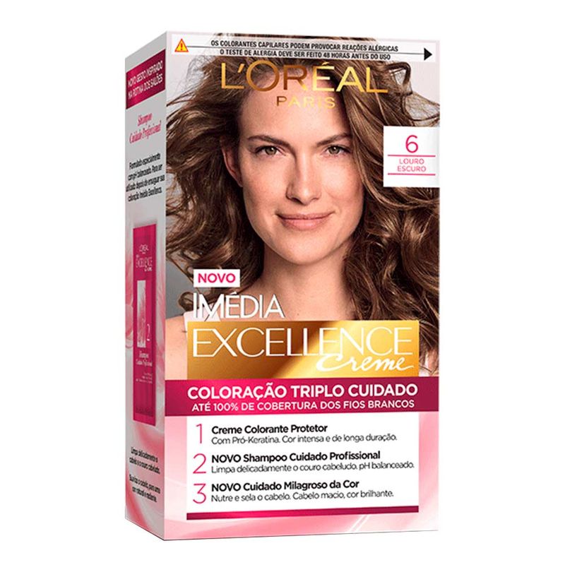 Kit-Coloracao-Imedia-Excellence-6-Louro-Escuro-L’Oreal-Paris
