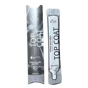 Sachê Refil Top Coat Selante Para Unhas Silver Vòlia 9g