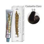 Coloracao-Creme-Permanente-Unikcolor-5-0-Castanho-Claro-Gaboni-50g