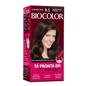 Mini Kit Coloração 6.1 Louro Cinza Escuro Moderno Biocolor