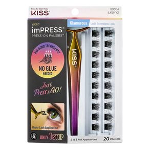 Cílios Postiços Autocolantes Impress Press-On Falsies Glamorous Kiss New York