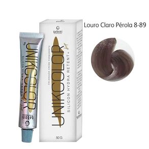 Coloração Creme Permanente Unikcolor 8-89 Louro Claro Pérola Gaboni 50g