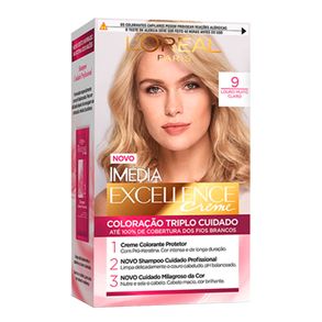 Kit Coloração Imédia Excellence 9 Louro Muito Claro L’Oréal Paris