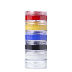 Kit Tinta Facial Mini Aqua Branco Preto Amarelo Azul Vermelho Colormake 5 Unidades