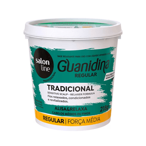 Guanidina Tradicional Regular Alisa E Relaxa Salon Line 218gr