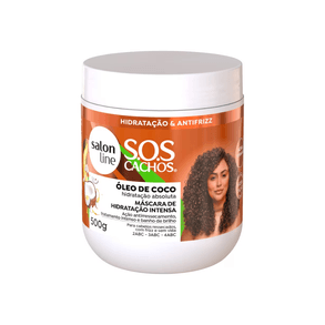 Máscara De Hidratação Sos Cachos Óleo De Coco Hidratação Absoluta Salon Line 500g