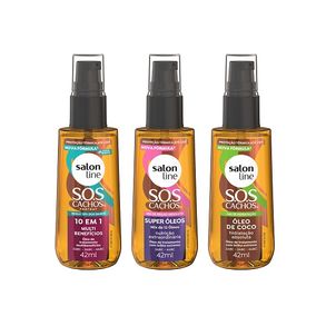 Kit Com 3 Óleos Coco, Super Óleos E Multibenefícios - Salon Line
