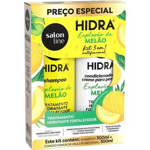 Kit Shampoo E Condicionado Melão Hidra Salon Line 300ml