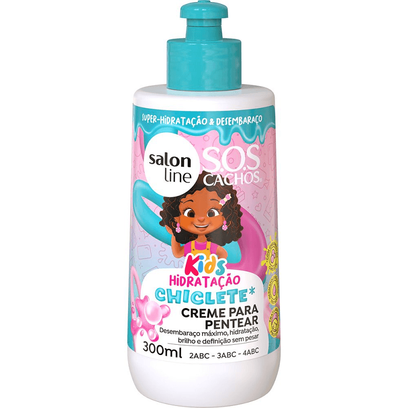 Creme-Para-Pentear-Chiclete-Kids-Hidratacao-S.O.S-Cachos--Salon-Line-300ml