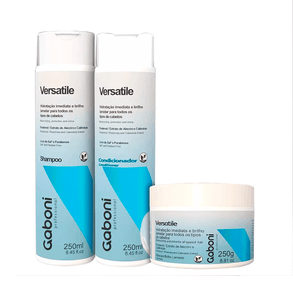 Kit Gaboni Versatile Shampoo 250ml + Condicionador 250ml + Máscara Capilar 250g