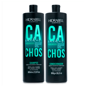 Kit Cachos Poderosos Shampoo + Condicionador Hidrabell 800ml