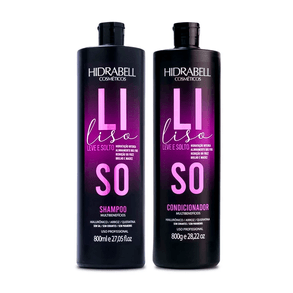 Kit Liso Leve E Solto Shampoo + Condicionador Hidrabell 800ml