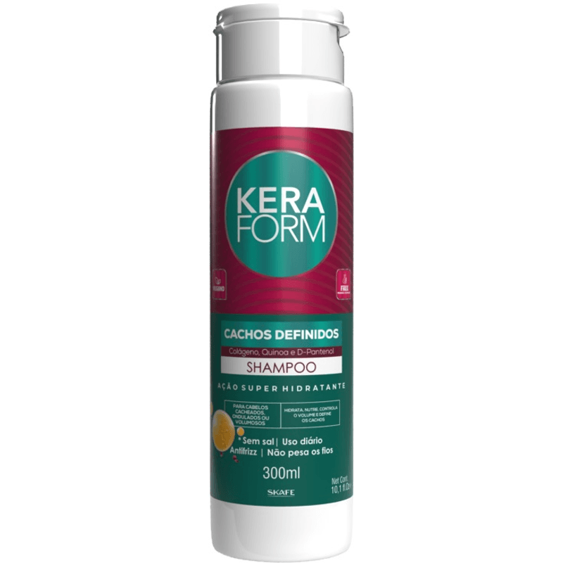Sh-Keraform-Cachos-Definidos-300g---Creme-Para-Cabelos-Cacheados-E-Ondulados-Proporciona-Definicao-E-Hidratacao.