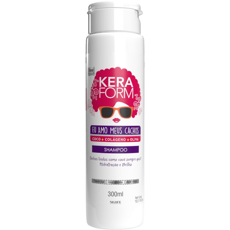 Shampoo-Keraform-Eu-Amo-Meus-Cachos-300ml---Definicao-E-Hidratacao-Para-Cabelos-Cacheados.