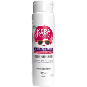 Condicionador Keraflorm Eu Amo Meus Cachos 300ml - Hidratação E Definição Para Cabelos Cacheados.