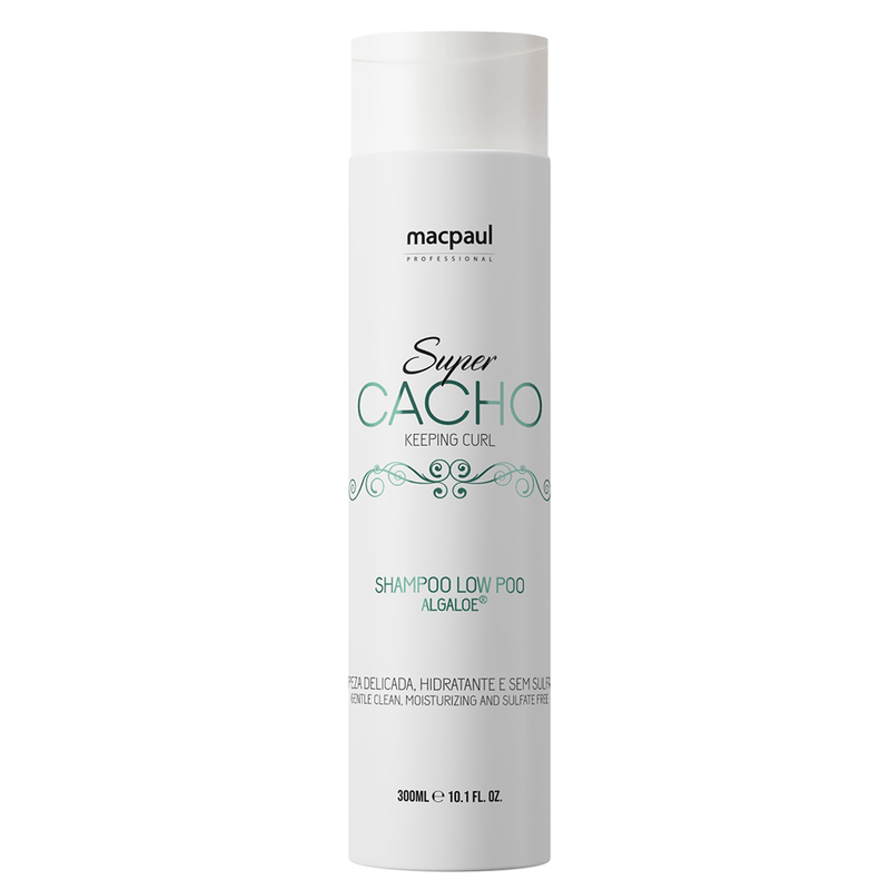 Shampoo-Macpaul-Low-Poo-Super-Cachos-300ml---Limpeza-Suave-E-Definicao-Para-Cabelos-Cacheados.