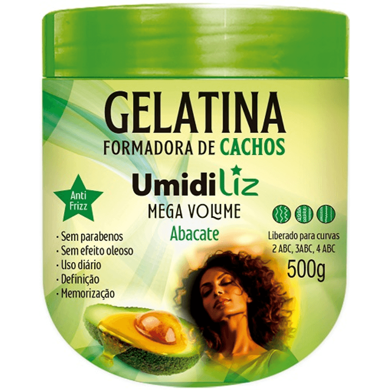Gelatina-Cap-Umidiliz-Mega-Volume-500g---Efeito-De-Volume-Intenso-E-Definicao-Para-Cabelos.