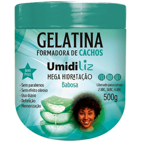 Gelatina Cap Umidiliz Babosa Mega Hidra 500g - Hidratação Intensiva E Definição.
