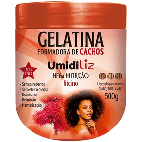 Gelatina Cap Umidilizante Ricino Mega Nutri 500ml
