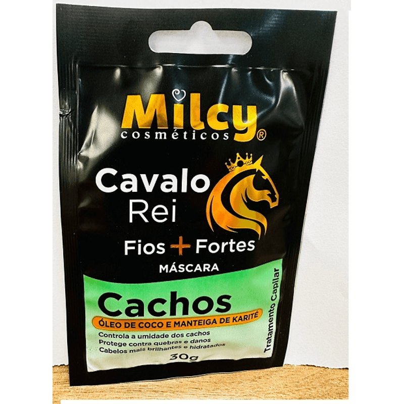 Sache-Milcy-Cavalo-Rei-Cachos-30g---Hidratacao-E-Definicao-Para-Cabelos-Cacheados.
