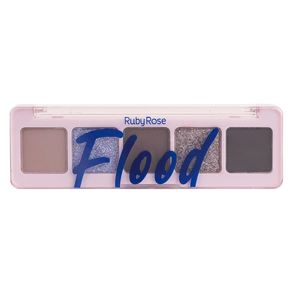 Paleta De Sombras Ruby Rose Flood - Cores Vibrantes E Pigmentação Intensa Para Looks Incríveis.