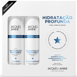 Conjunto Jacques Janine Hidratação Profissional (Shampoo 240ml + Condicionador 240ml + Máscara 80g)