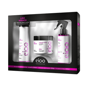 Conjunto Eico Liso Mágico - Shampoo, Máscara E Fluido 800ml