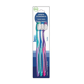 Escova Dental Kess Leve - 3 Unidades Na Compra De 2 - Ean 7897517925642