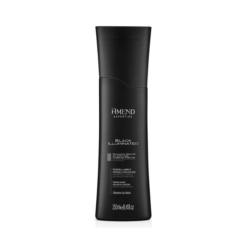 Shampoo-Amend-Preto-250ml---Cabelos-Escuros-Brilho-E-Hidratacao.