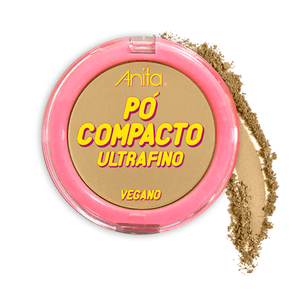 Pó Compacto Anita A6 - 10g - Acabamento Matte, Longa Duração, Ideal Para Todos Os Tipos De Pele.