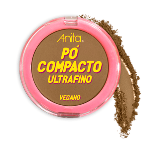 Po Comp Anita A10 - Pó Compacto Para Maquiagem Com Acabamento Matte, Ideal Para Todos Os Tipos De Pele.