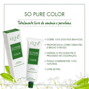 Tintura Keune So Pure Color 8.1 Louro Claro Cinza 60 Ml