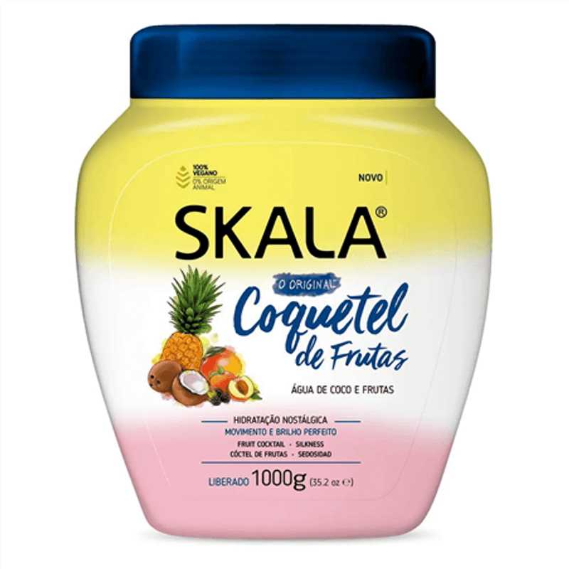 Cr-Cab-Skala-Frutas-1000---Condicionador-Para-Cabelos-Com-Extratos-De-Frutas-Formula-Nutritiva-E-Hidratante-1000ml.