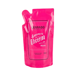 Refil Sabonete Líquido Granado Glicerina Rosa 300ml - Hidratação E Suavidade Para A Pele.