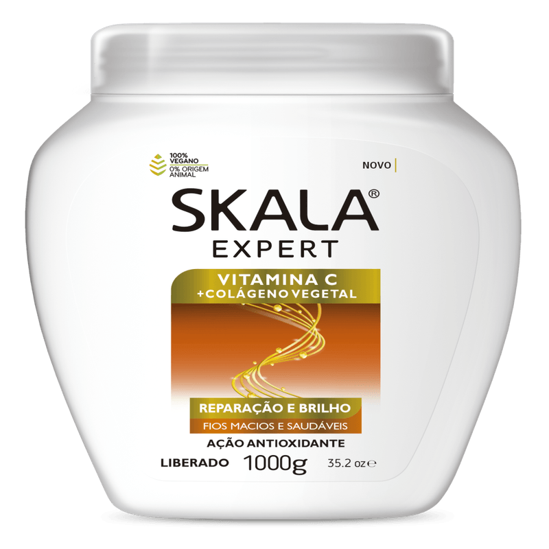Skala-Vitamina-C-Colageno-1000---Creme-Para-Cabelo-Efeito-Hidratante-E-Brilho-Tratamento-Intensivo-250ml.