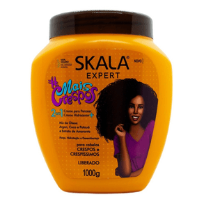 Condicionador Para Cabelos Crespos Skala, 1000ml - Hidratação, Definição E Controle Do Frizz.