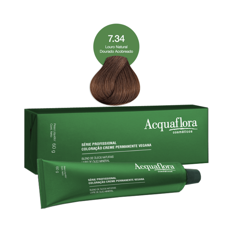 Tinta-Acquaf-Vegan-7.34-Loiro-Natural-Dourado-Acobreado