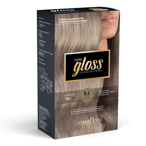 Tintura Acquaf Hidra Gloss 9.1 Louro Claríssimo Acinzentado 60ml
