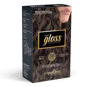Tintura Acquaf Hidra Gloss 7.11 Loiro Natural Cinza Intenso - 7898566291252