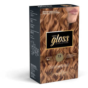 Tintura Acquaf Hidra Gloss 7.3 Mel - Cor Duradoura E Brilho Intenso.