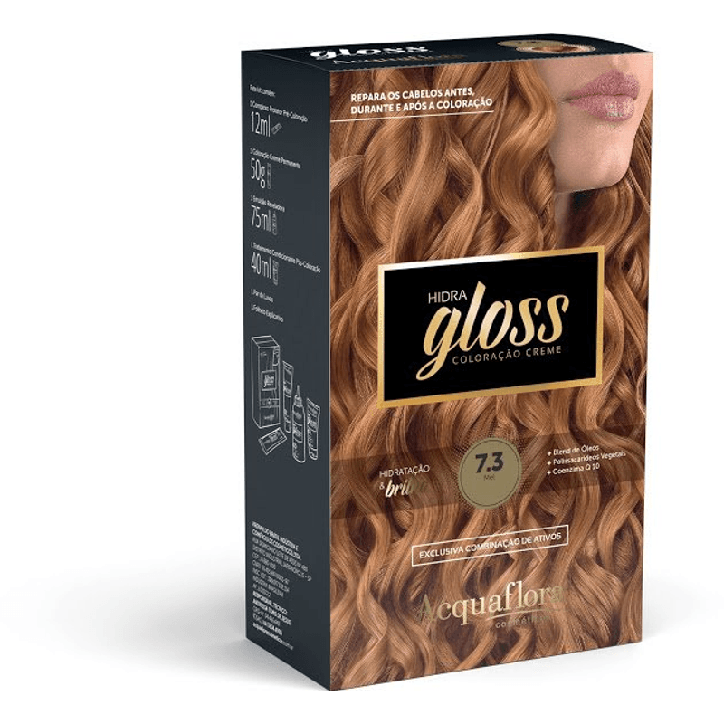 Tintura-Acquaf-Hidra-Gloss-7.3-Mel---Cor-Duradoura-E-Brilho-Intenso.
