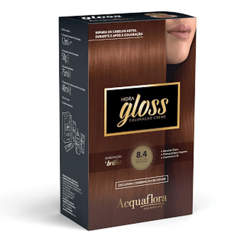 Tintura-Acquaf-Hidra-Gloss-8.4-Louro-Claro-Acobreado